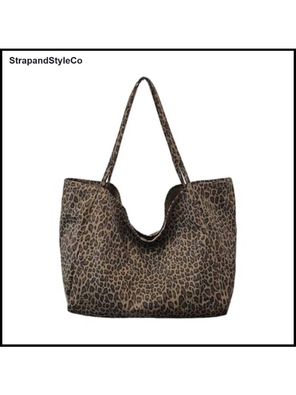 Leopard Cheetah Print Large Capacity Tote Shoulder Bag Travel Shopping
